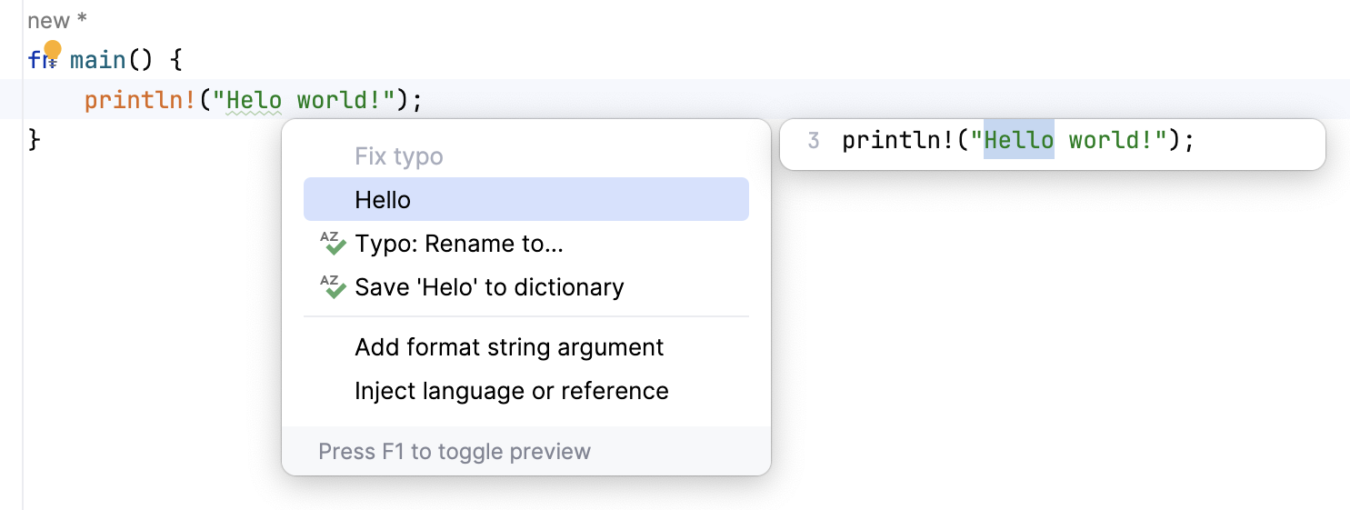 快速修复拼写错误 快速修复拼写错误