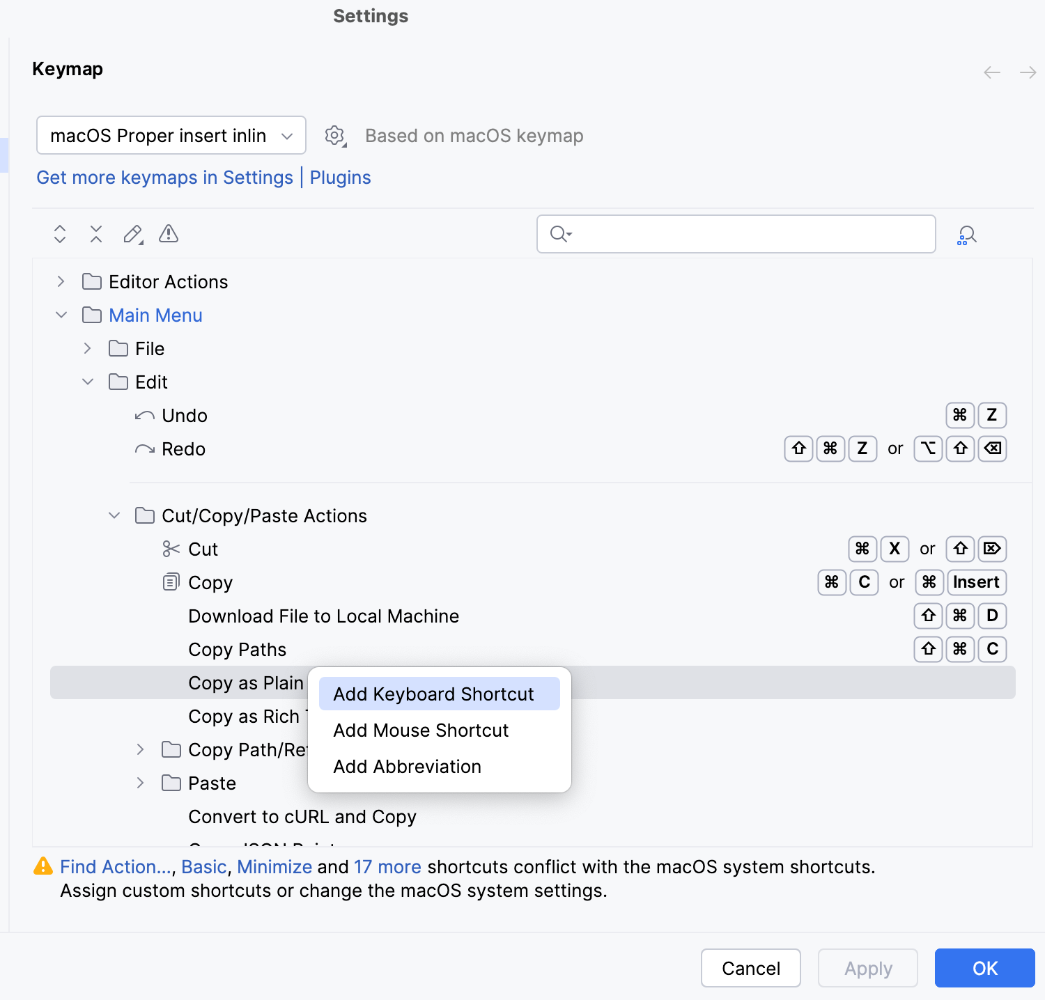 Adding a keyboard shortcut Adding a keyboard shortcut
