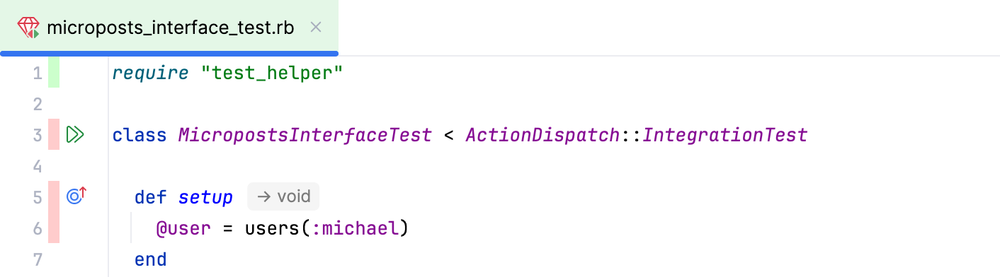 Coverage results in the editor Coverage results in the editor