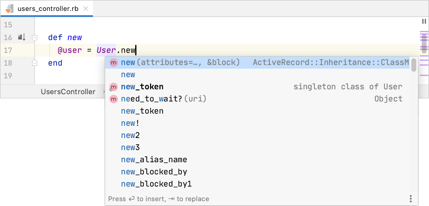 Declared names completion Declared names completion