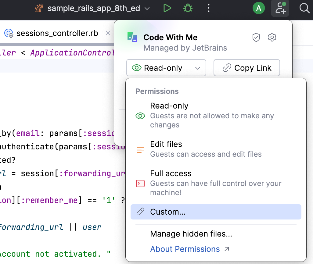 Customize access permissions Customize access permissions