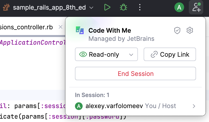 Session link is created Session link is created