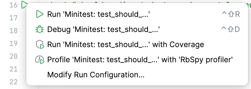 Run/Debug options Run/Debug options