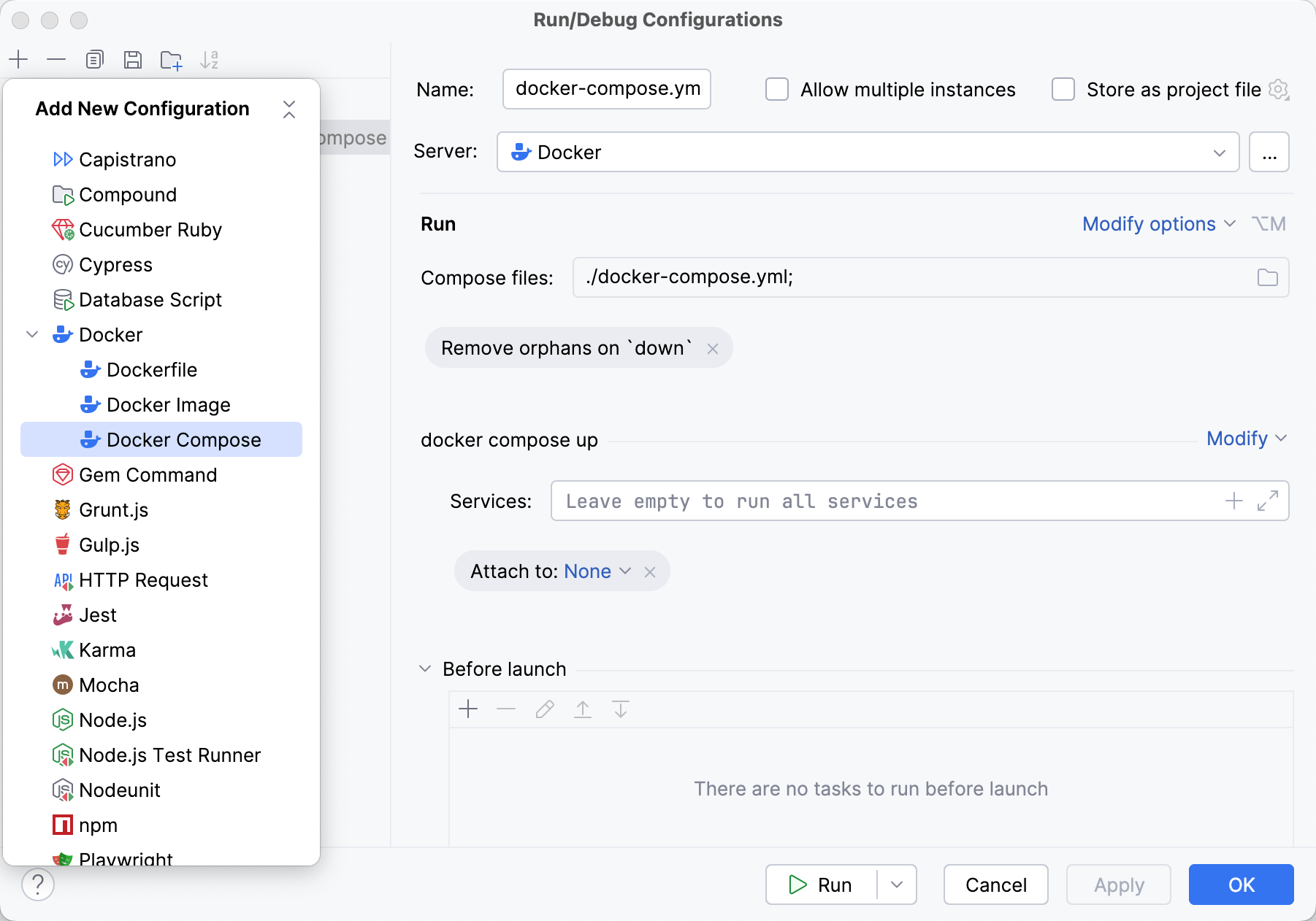 The Docker Compose configuration