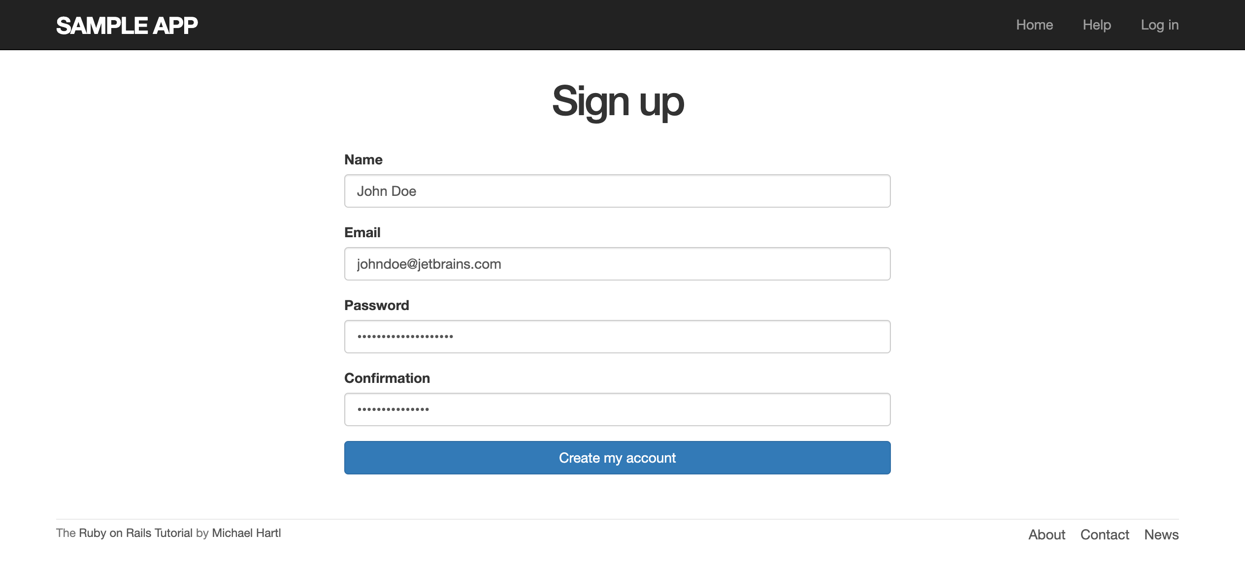 User credentials User credentials