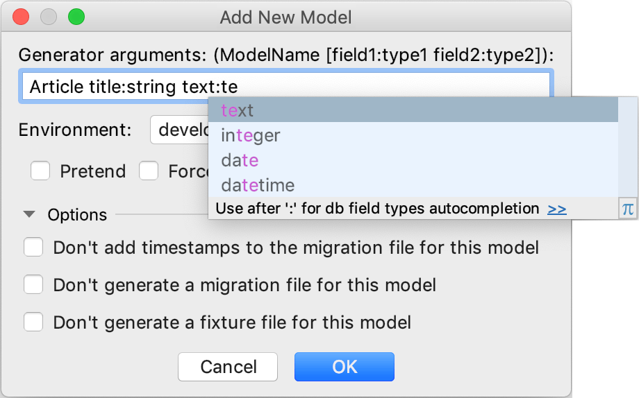 Add New Model Add New Model