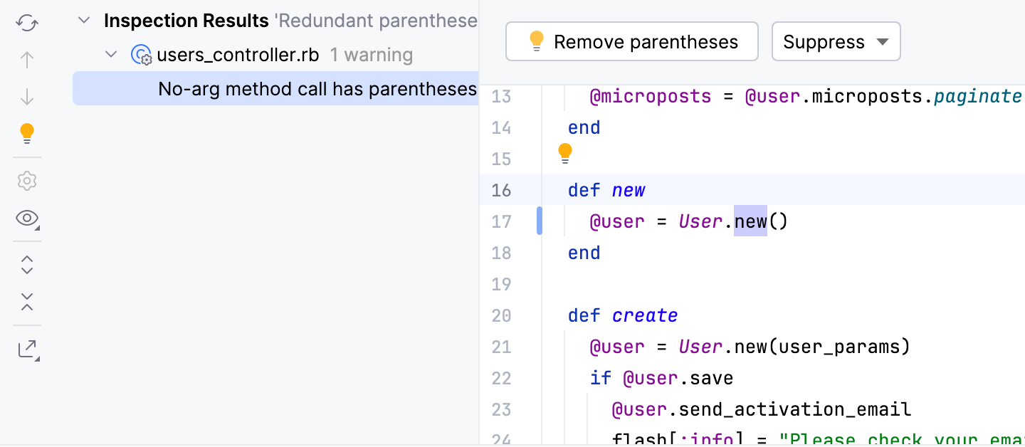 Run inspection by name Run inspection by name