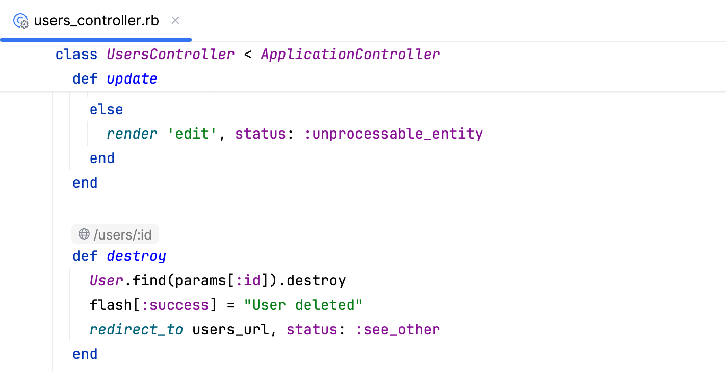 RubyMine: Sticky lines in the editor RubyMine: Sticky lines in the editor