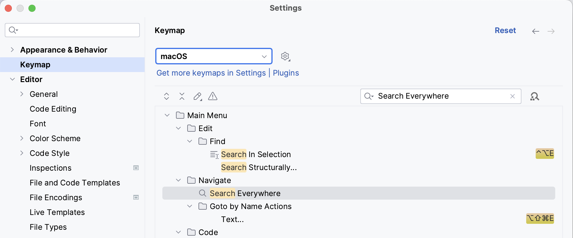 Search Everywhere Keymap Search Everywhere Keymap