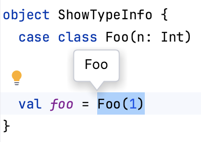 Show type info for the declaration Show type info for the declaration