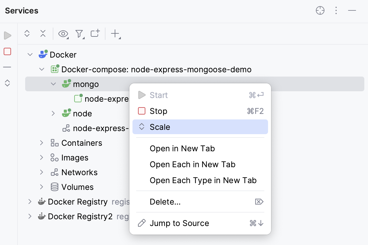 The Scale context menu item The Scale context menu item