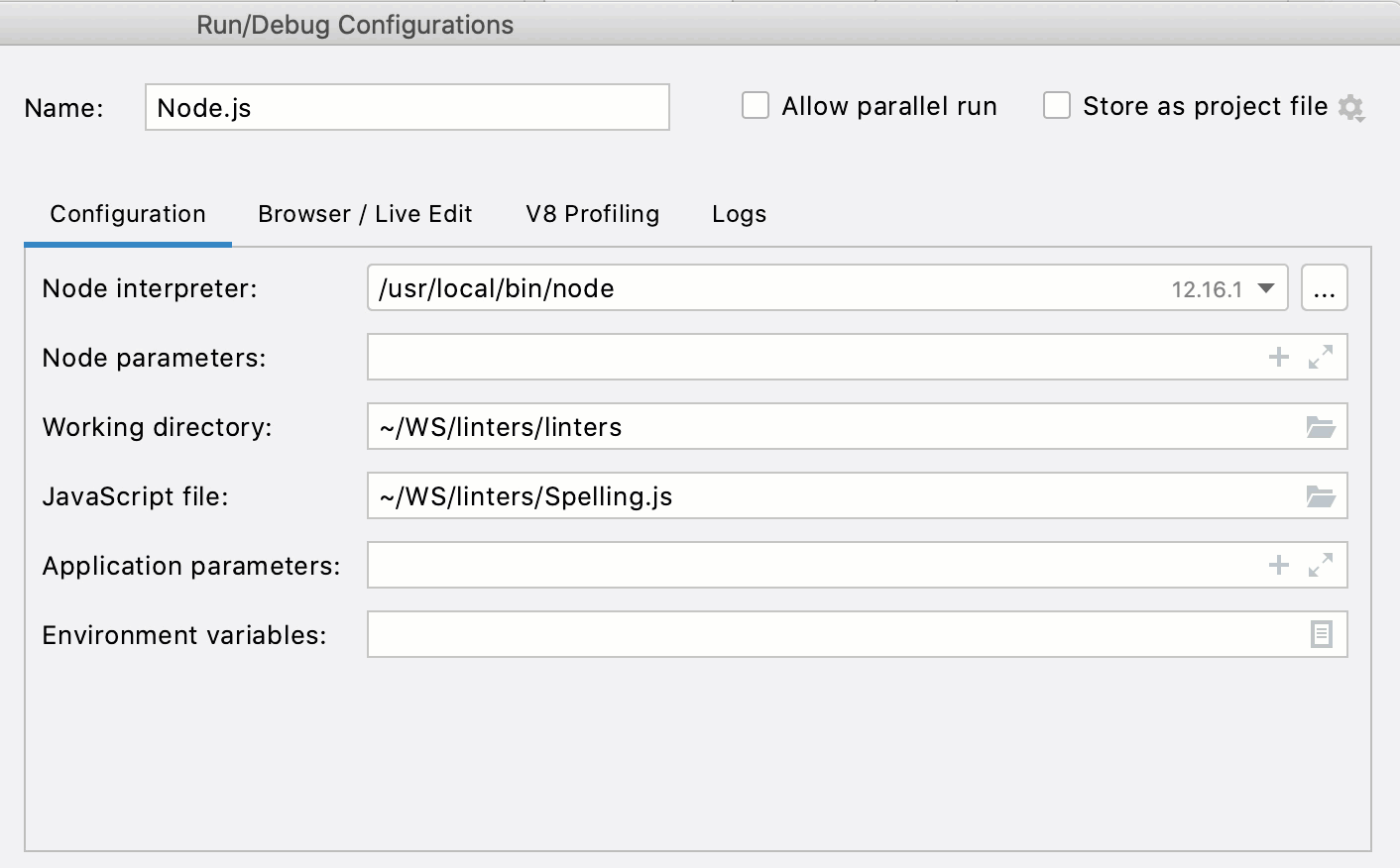 Configure Node.js Remote Runtime Dialog | WebStorm Documentation