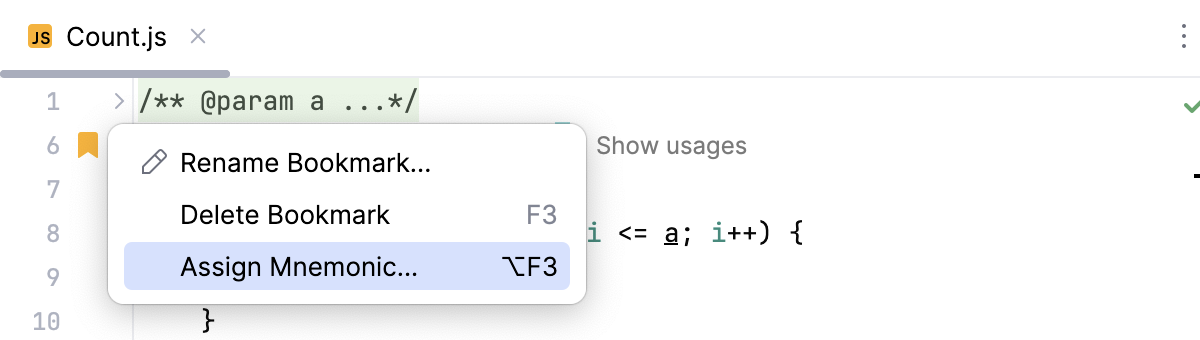 为匿名书签分配助记符 为匿名书签分配助记符