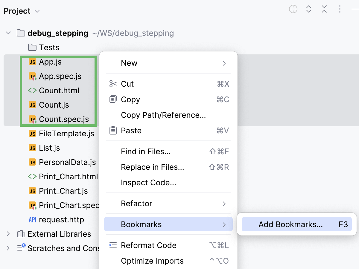 为多个文件添加书签 为多个文件添加书签