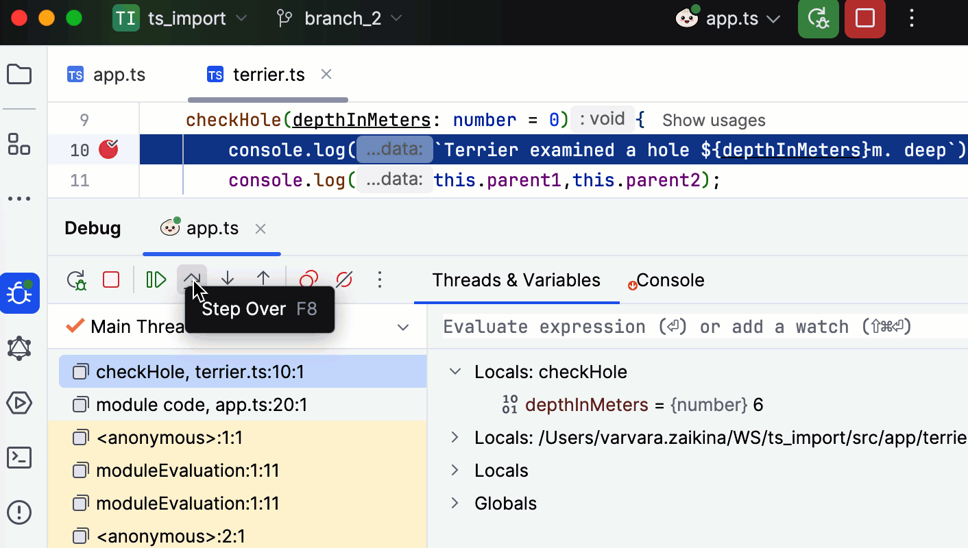 使用 Bun 运行/调试配置进行调试