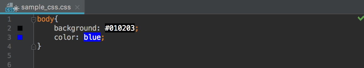 Showing CSS color preview in the background Showing CSS color preview in the background