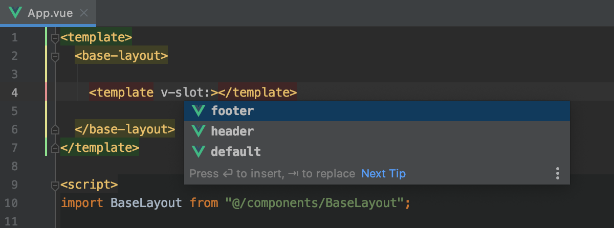 完成项目中定义的命名 Vue.js 插槽 完成项目中定义的命名 Vue.js 插槽