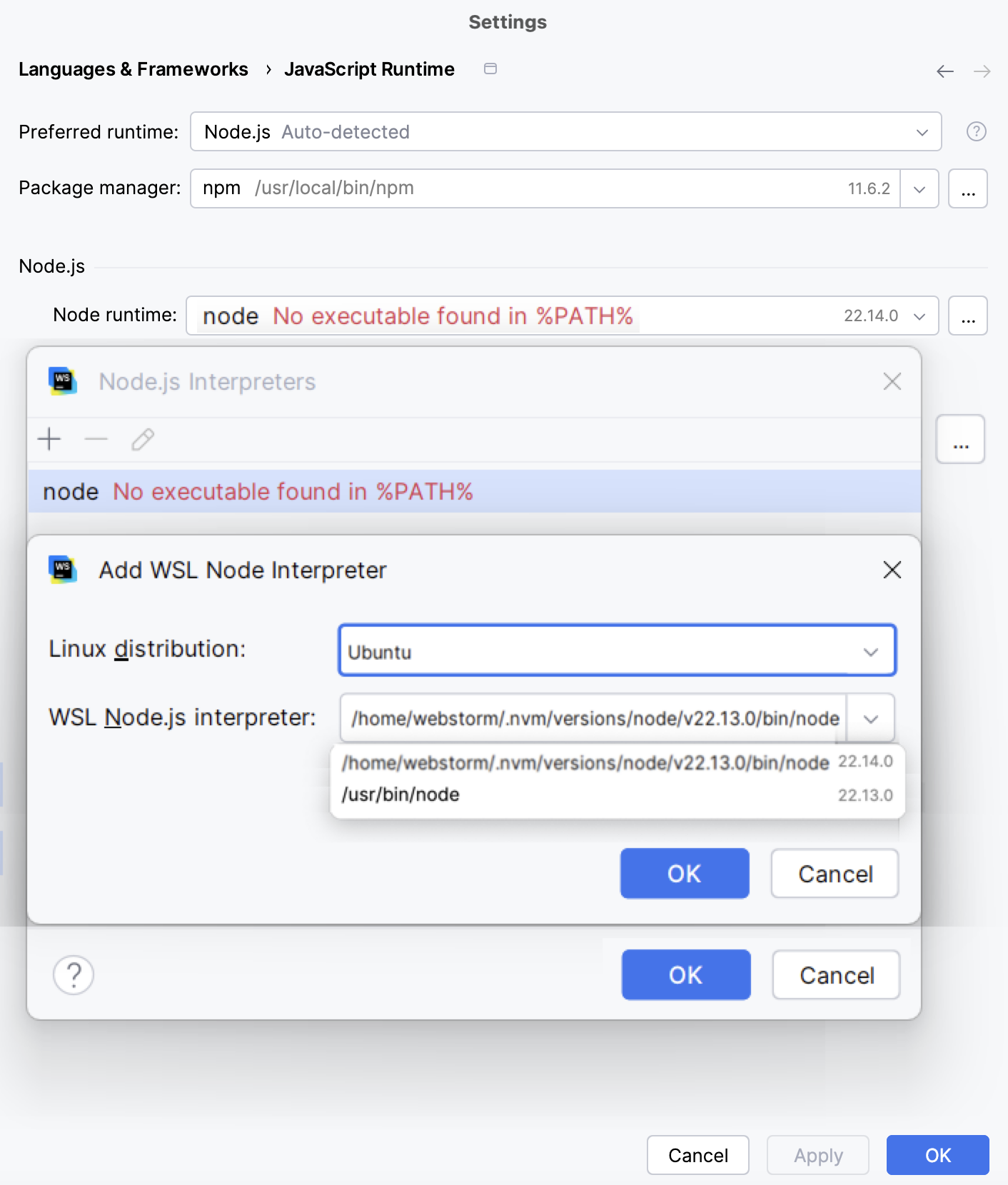 将 WSL 上的 Node.js 配置为项目的默认 Node.js 运行时 将 WSL 上的 Node.js 配置为项目的默认 Node.js 运行时