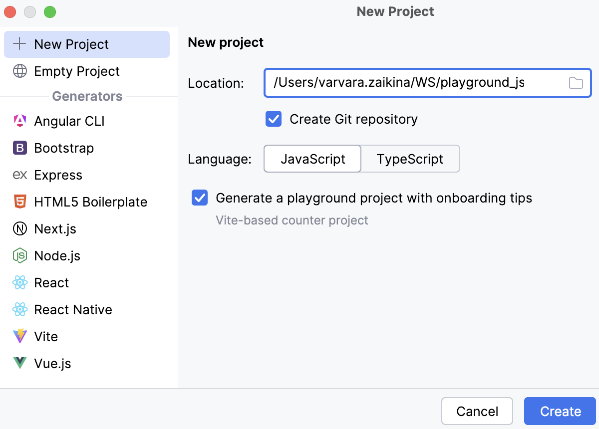 创建一个基础的 JavaScript 项目 创建一个基础的 JavaScript 项目