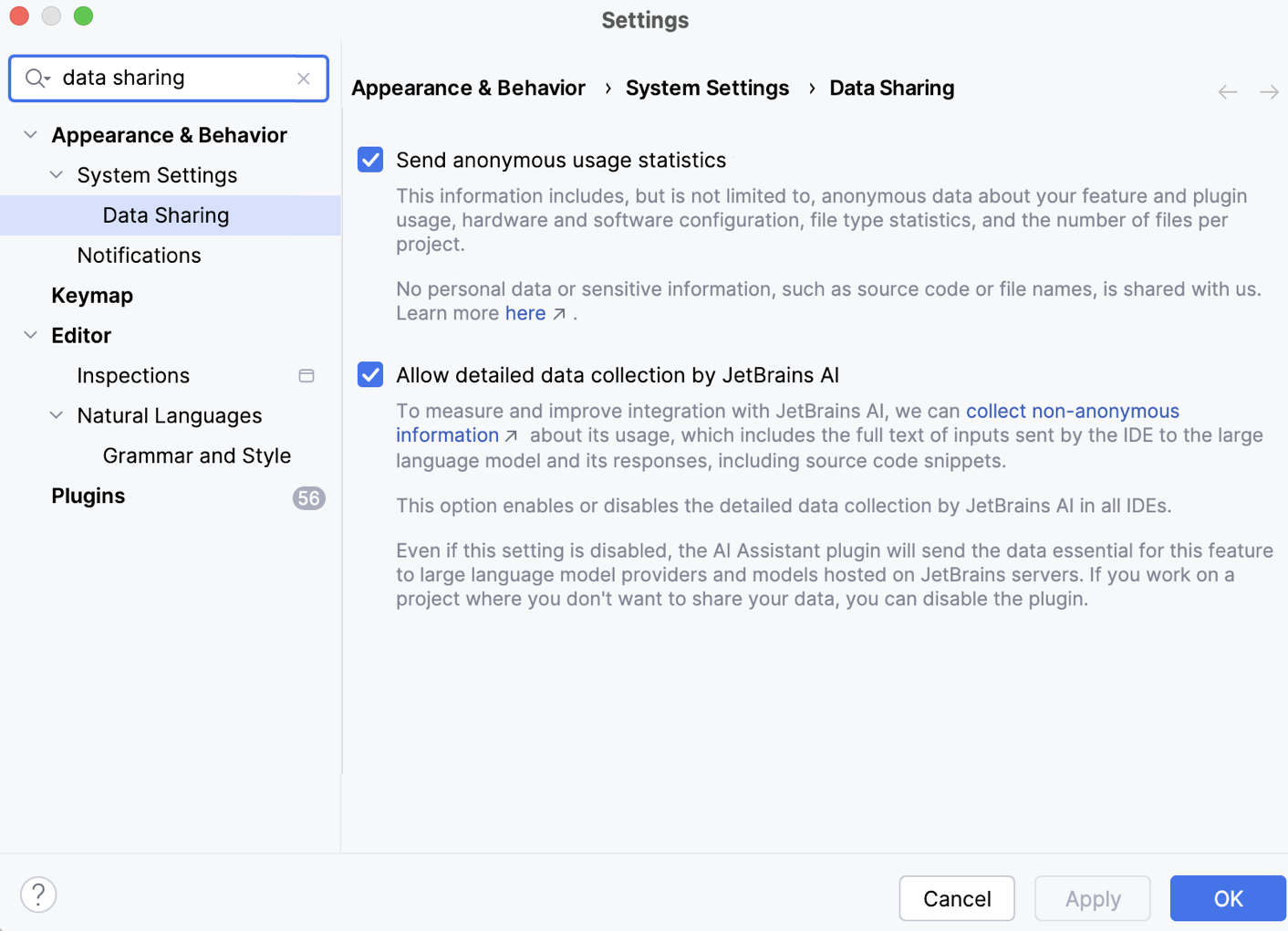 数据共享对话框:发布 数据共享对话框:发布