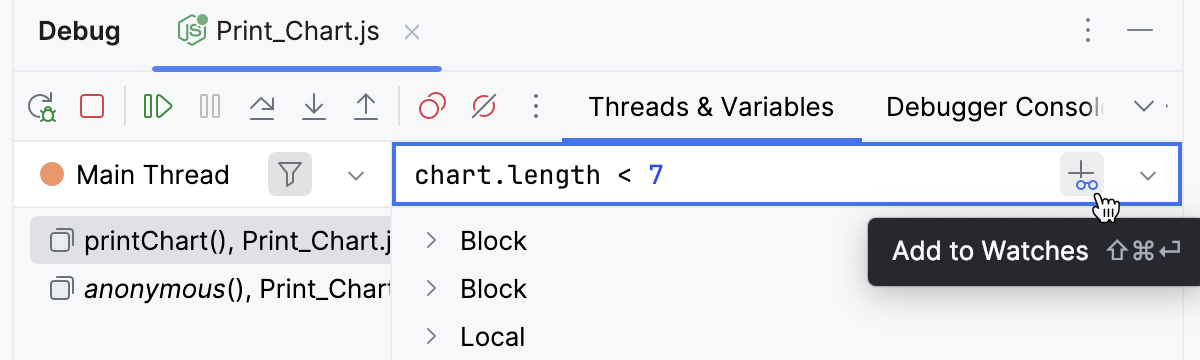 Watch expression Watch expression
