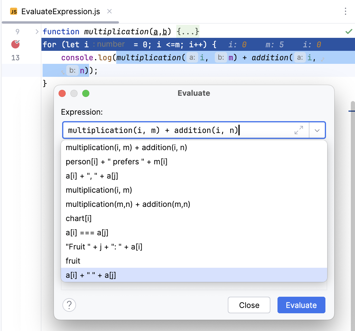The expression is entered in the Code Fragment field: adjusting the field size The expression is entered in the Code Fragment field: adjusting the field size