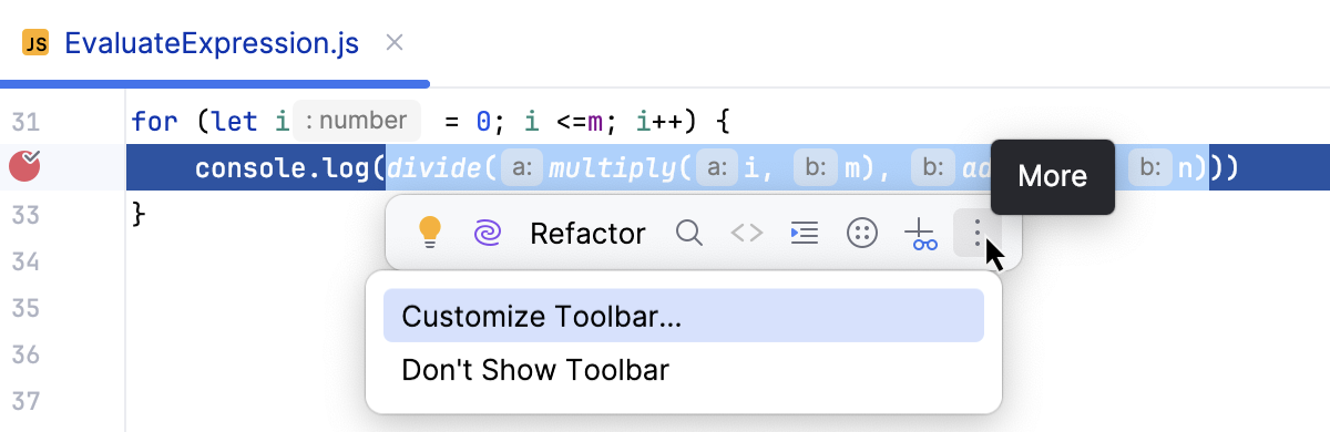 Customize the floating toolbar Customize the floating toolbar