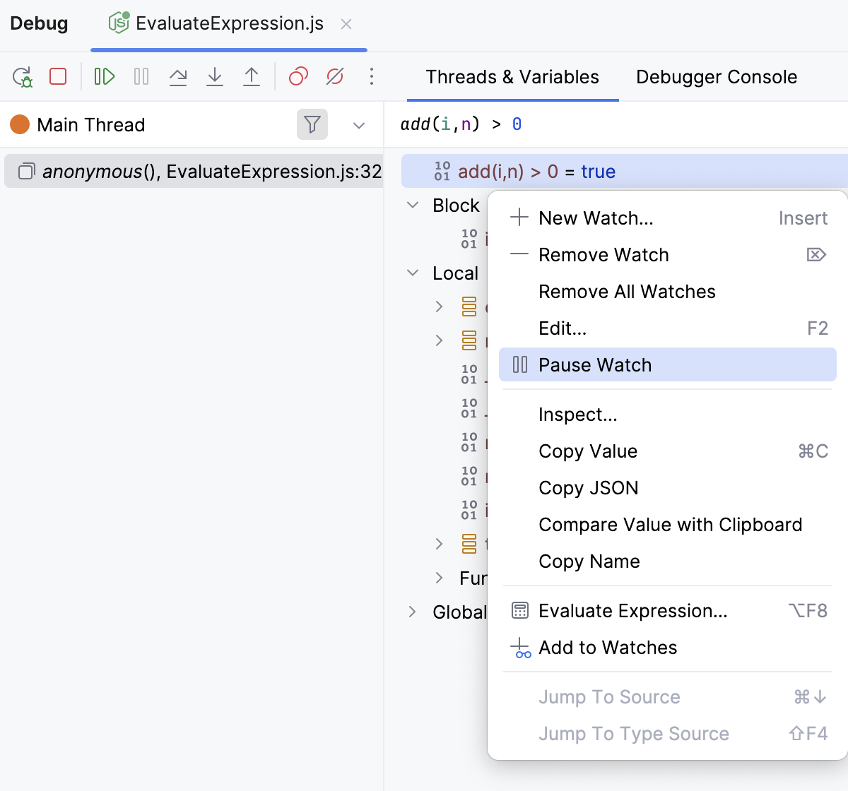 Pause a watch Pause a watch