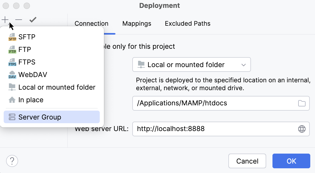 Create a server group Create a server group