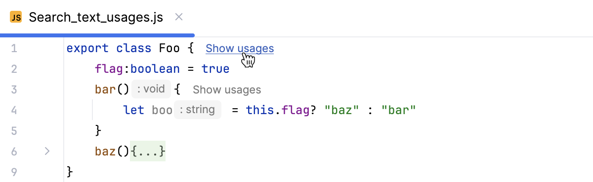 内嵌提示,代码视图:跳转到用法 内嵌提示,代码视图:跳转到用法