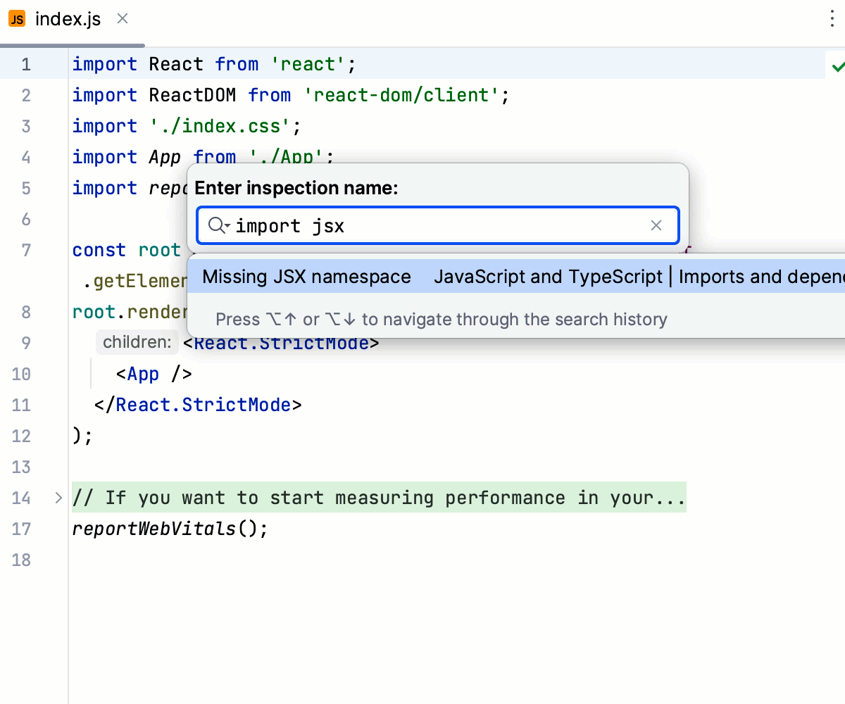在未提交的文件中运行单个检查