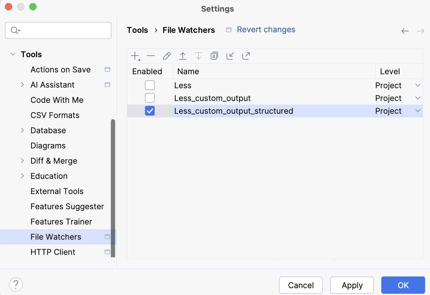 Custom output with folder structure: File Watcher saved and enabled Custom output with folder structure: File Watcher saved and enabled