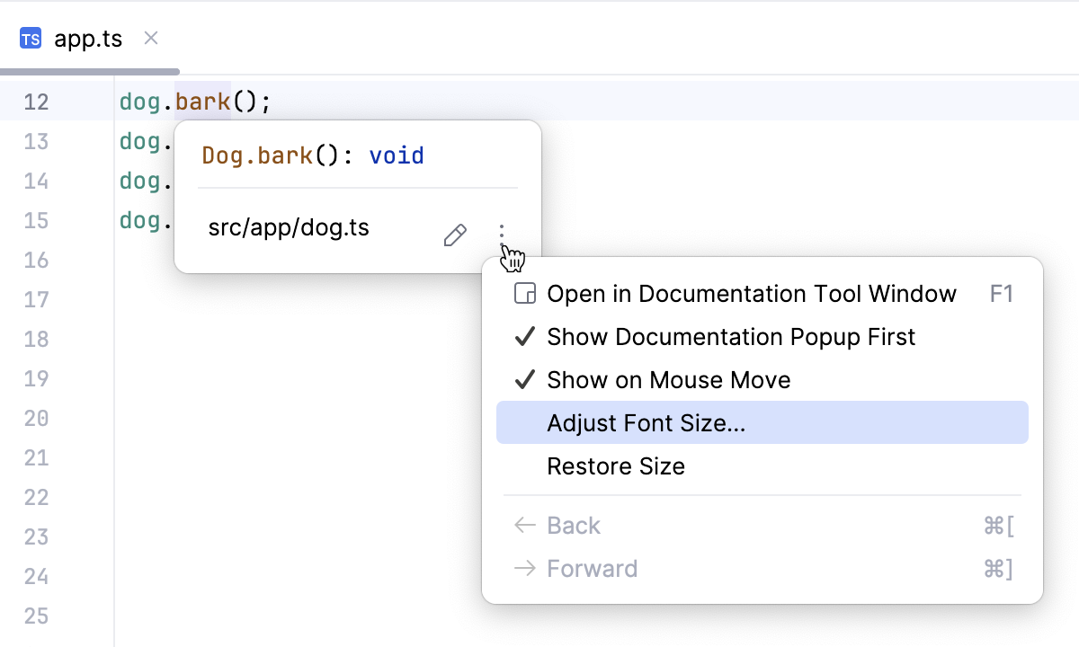 配置快速文档弹出窗口 配置快速文档弹出窗口
