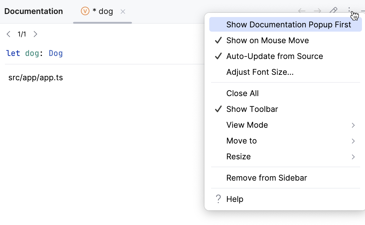 快速文档工具窗口:清除“首先显示弹出窗口” 快速文档工具窗口:清除“首先显示弹出窗口”