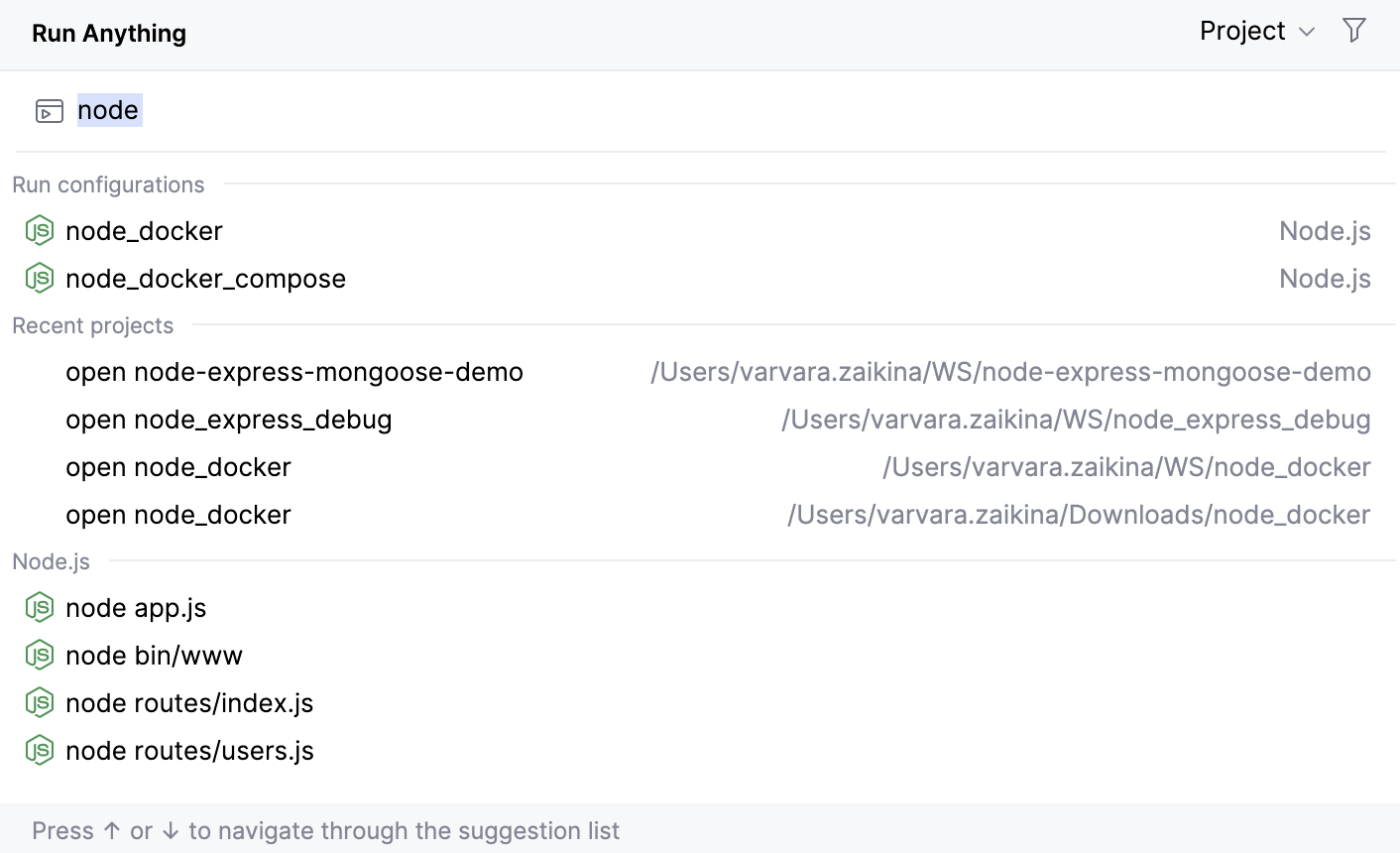 Running an application: use Run Anything