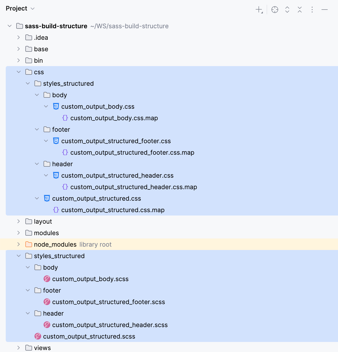 Custom settings: the output is stored in a separate folder, the structure preserved Custom settings: the output is stored in a separate folder, the structure preserved