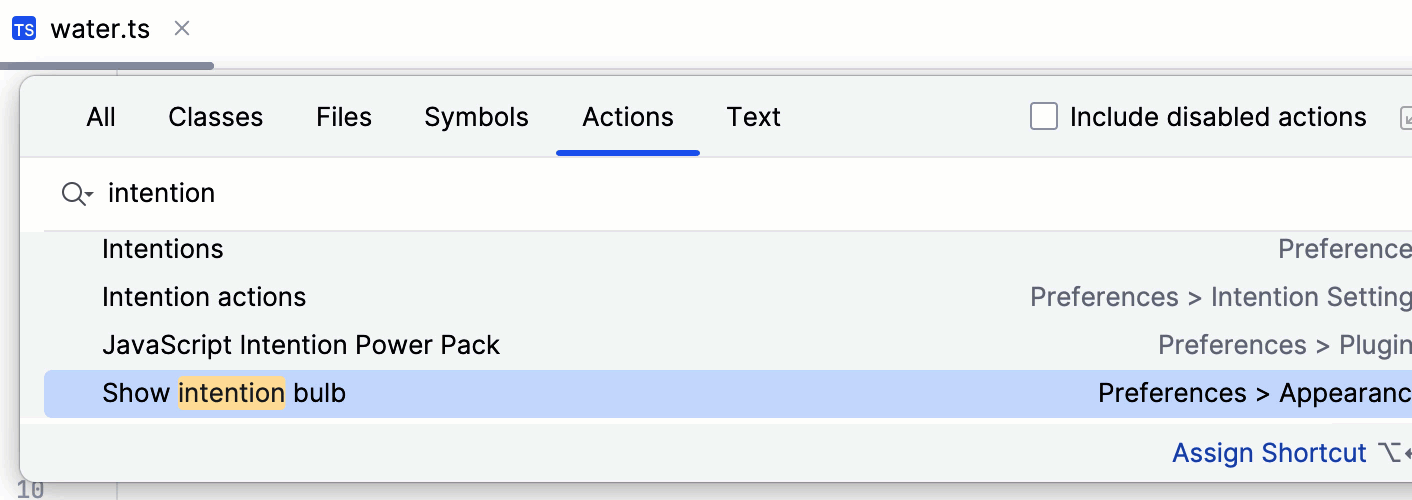搜索操作并打开设置