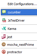 Select run/debug configuration Select run/debug configuration