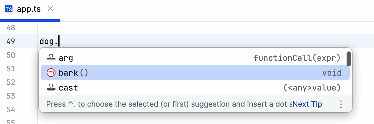 补全时插入括号已禁用