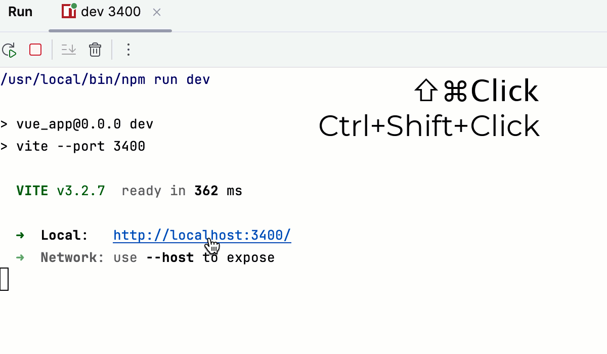 从运行工具窗口开始调试会话