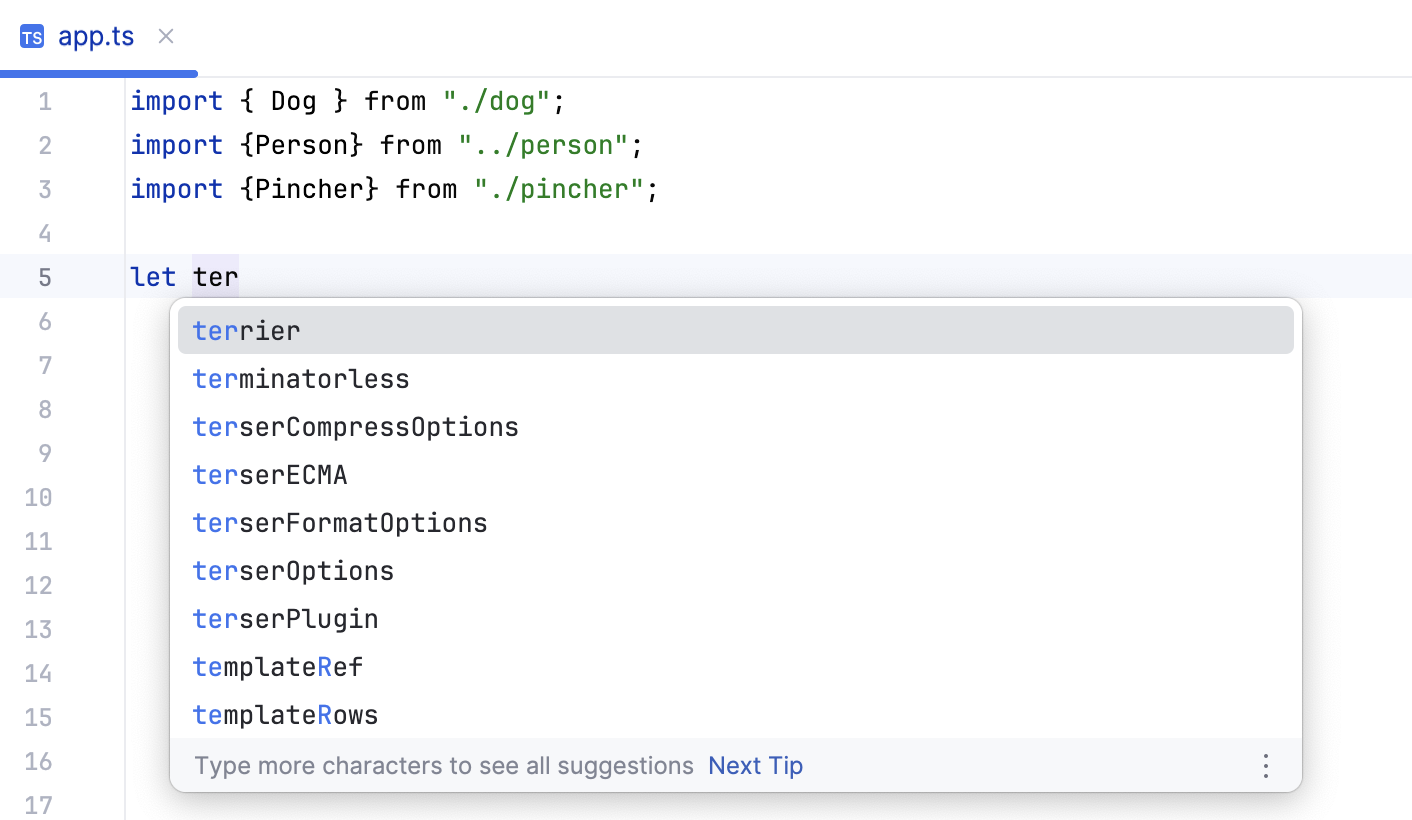 新声明变量的建议名称 新声明变量的建议名称