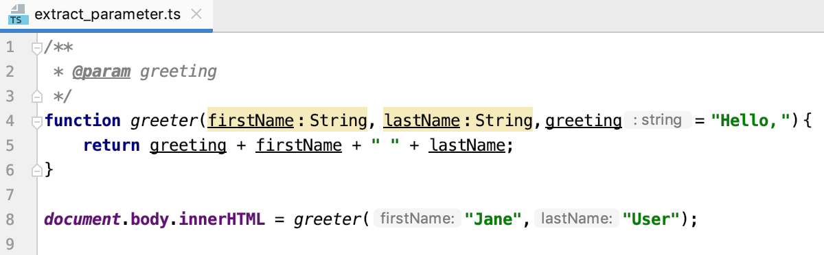 Introduce Parameter: result Introduce Parameter: result