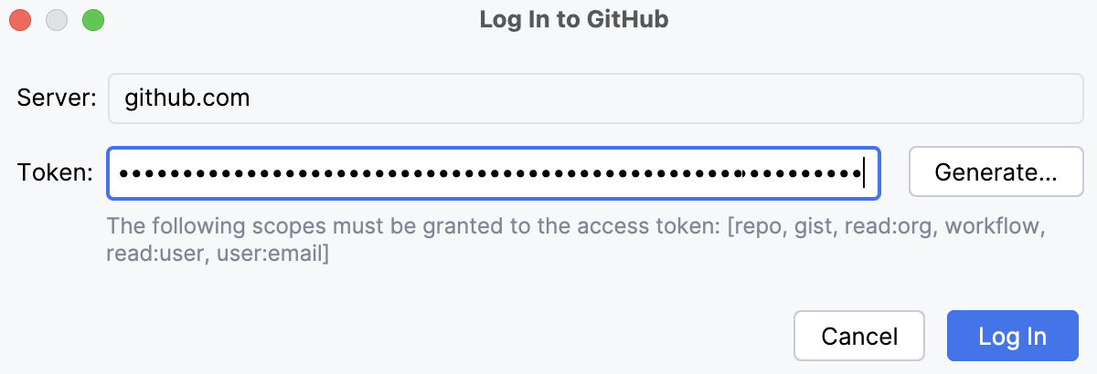 Adding GitHub account with token Adding GitHub account with token