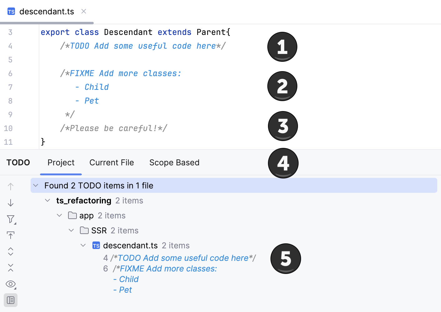 TODO comments example