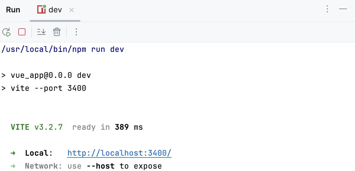 Vue.js 应用正在以开发模式运行 Vue.js 应用正在以开发模式运行