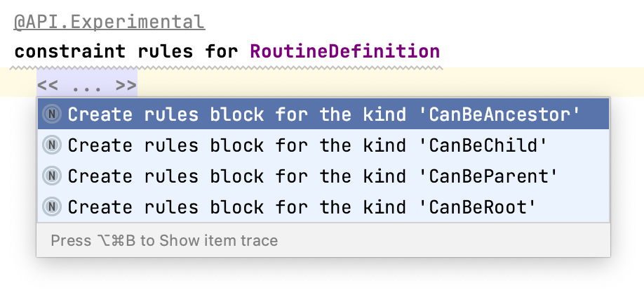 Categories for rules blocks Categories for rules blocks