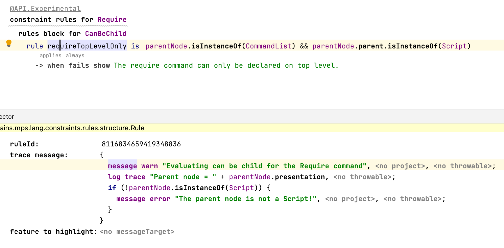 Rule tracing definition Rule tracing definition