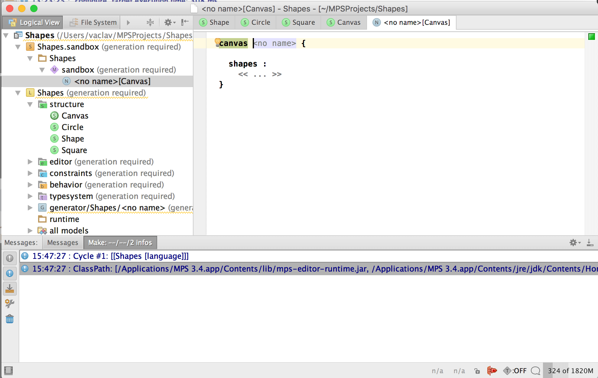 Giving the Canvas instance a name Giving the Canvas instance a name