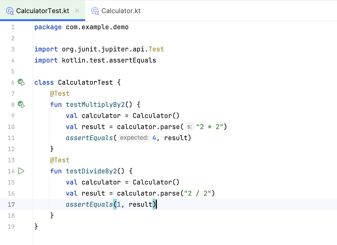 Creating a new test Creating a new test