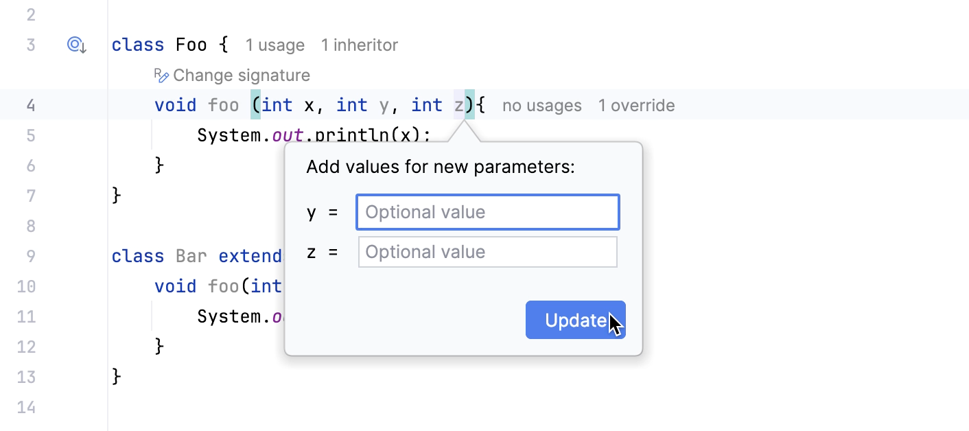 Add default value for a parameter Add default value for a parameter